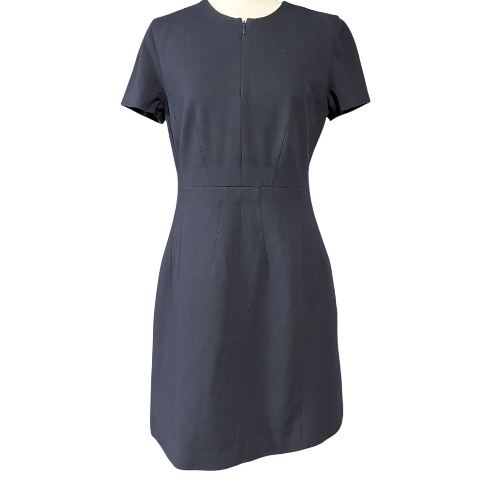 Diane Von Furstenberg Agatha Knit Sheath Dress Blue S Short Sleeve D6279166P13